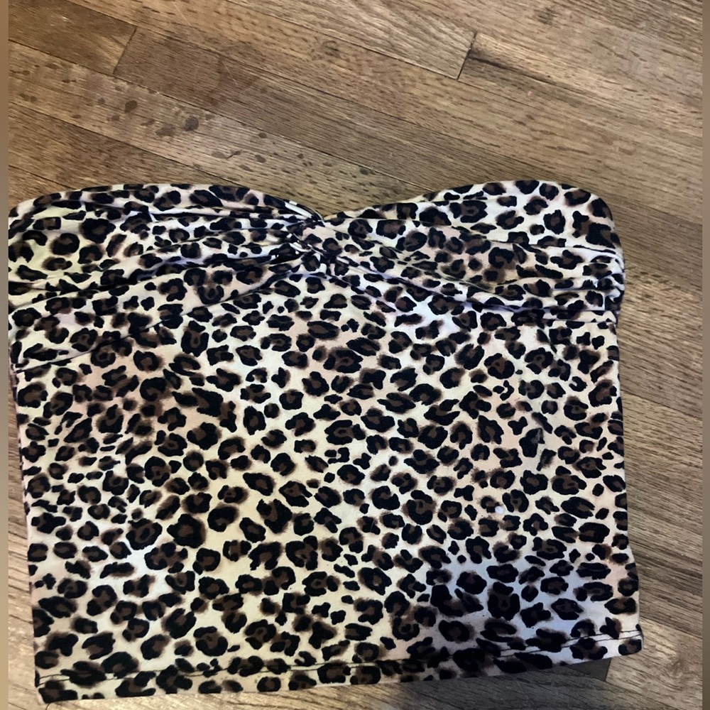 Cheetah print tube top